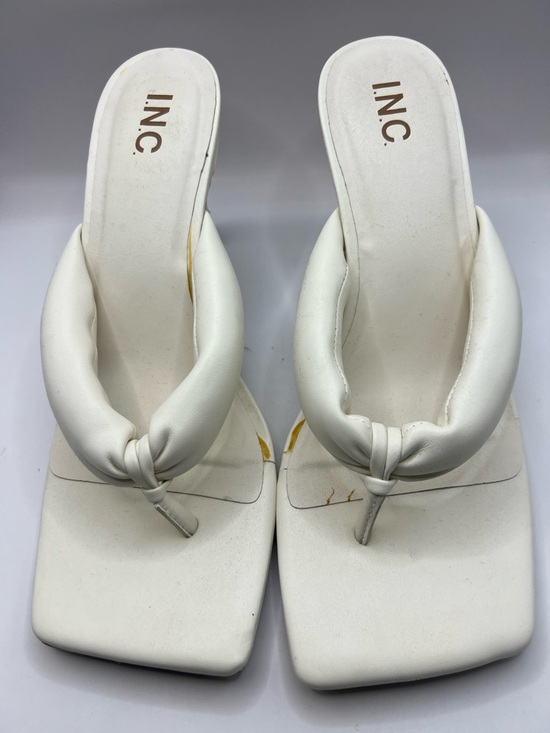 INC International Concepts Shoes - INC International Concepts White Knotted Thong Slide Sandals